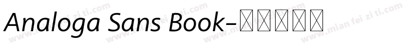 Analoga Sans Book字体转换